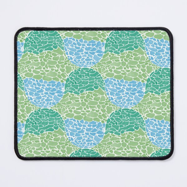 Item preview, Tortoise Shell Pebble Mosaic Pattern_Green_Blue designed and sold by YaldiDesign.