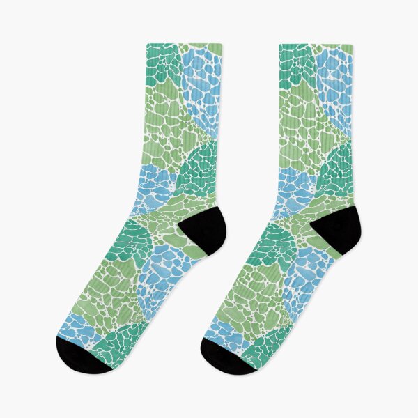 Item preview, Tortoise Shell Pebble Mosaic Pattern_Green_Blue designed and sold by YaldiDesign.