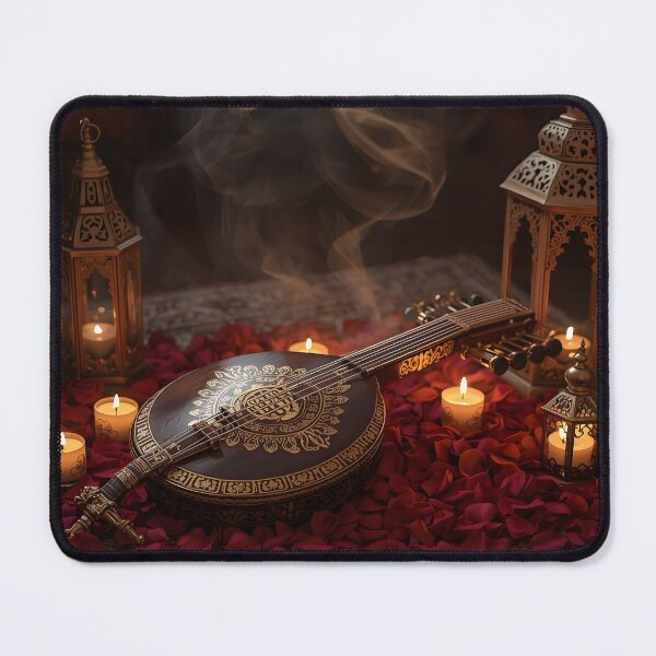 Item preview, Arabic Oud Musical Instrument Wall Art Print — Arabian Night  Still Life Poster, Islamic Culture Decor, Middle East Music Art designed and sold by GoldenVerseArt.