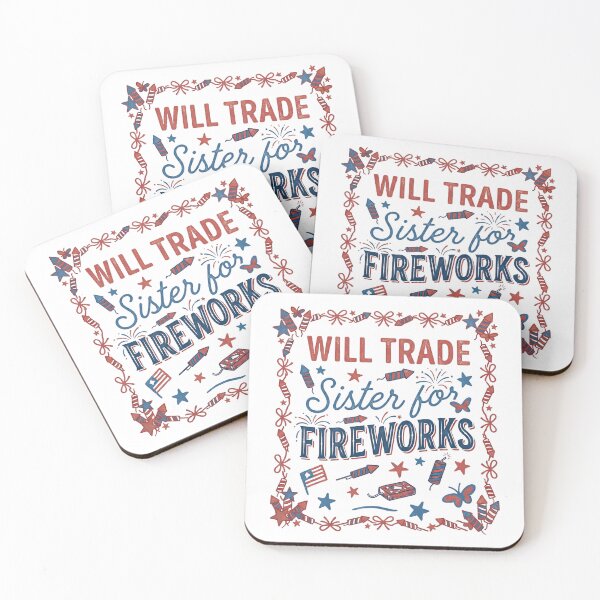 Item preview, Will Trade Sister for Firecrackers Funny 4th of July Patriotic  designed and sold by THREE LITTLE BEANS.