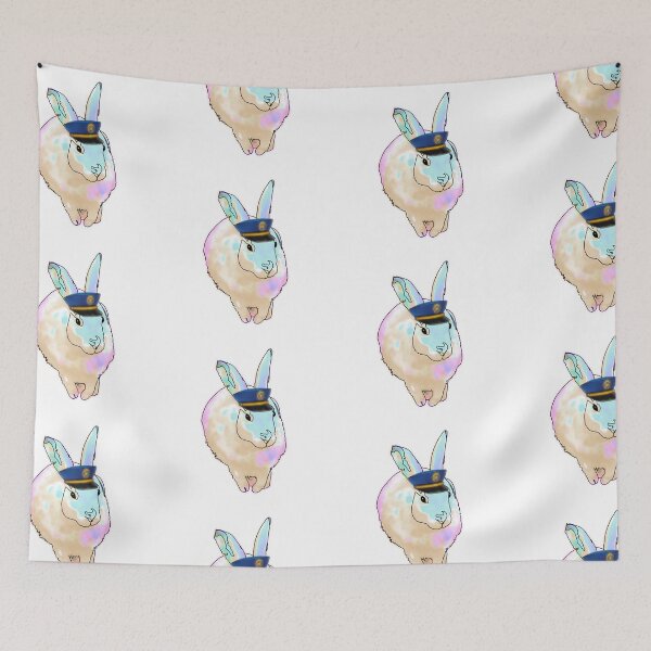 Item preview, Beth the Bunny in police Hat – animalzinhats  designed and sold by Ashley’sAnimalz.
