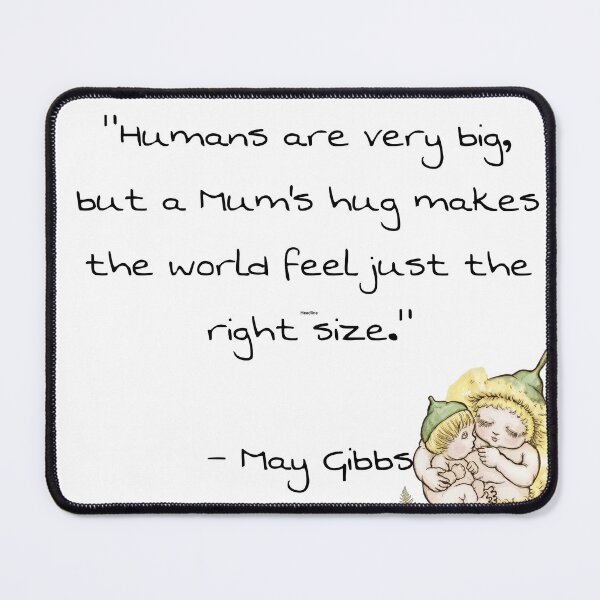 Item preview, Bush Magic Hug: Gumnut Sprite Illustration - May Gibbs Quote designed and sold by ArtisticDesignsbyLinda.