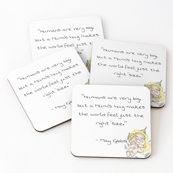Item preview, Bush Magic Hug: Gumnut Sprite Illustration - May Gibbs Quote designed and sold by ArtisticDesignsbyLinda.
