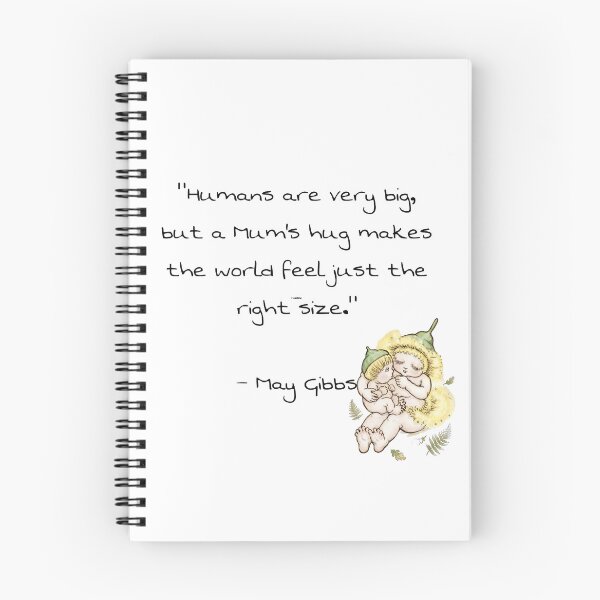 Item preview, Bush Magic Hug: Gumnut Sprite Illustration - May Gibbs Quote designed and sold by ArtisticDesignsbyLinda.