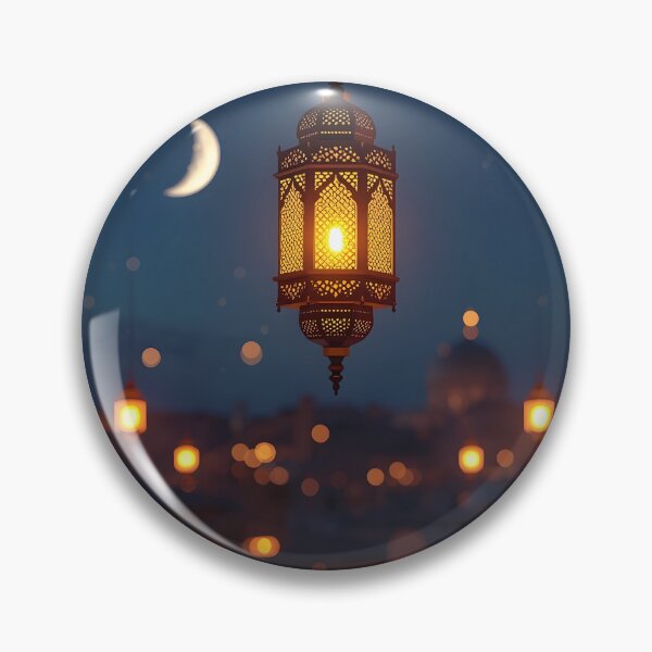 Item preview, Ramadan Lantern Fanous Night Wall Art Print — Islamic Crescent  Moon Poster, Arabian Arch Decor, Muslim Home Art Ramadan Gift designed and sold by GoldenVerseArt.