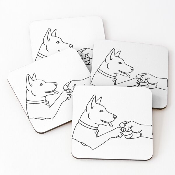 Item preview, Cute Dog High Five Line Art Graphic Design designed and sold by Pollock.