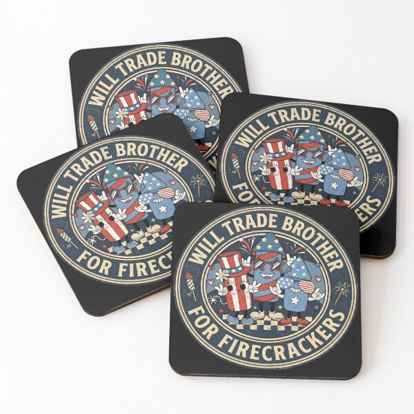 Item preview, Will Trade Brother for Firecrackers Funny 4th of July Patriotic designed and sold by THREE LITTLE BEANS.