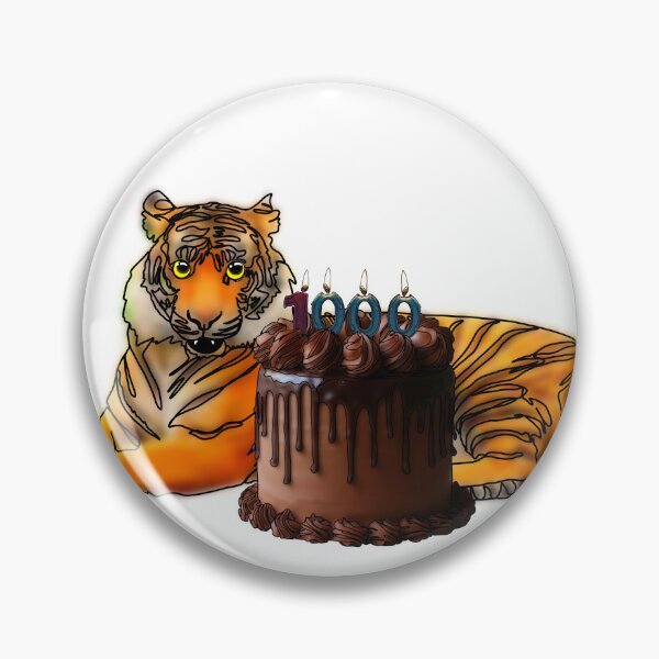 Item preview, Maple the Tiger With 1k cake mukbang– Animalzandfood  designed and sold by Ashley’sAnimalz.