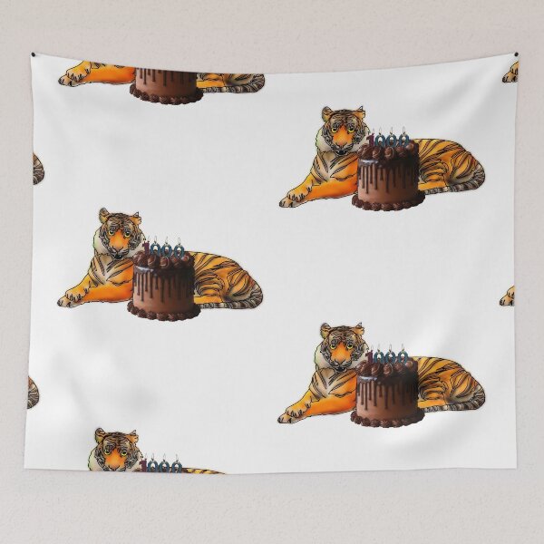Item preview, Maple the Tiger With 1k cake mukbang– Animalzandfood  designed and sold by Ashley’sAnimalz.