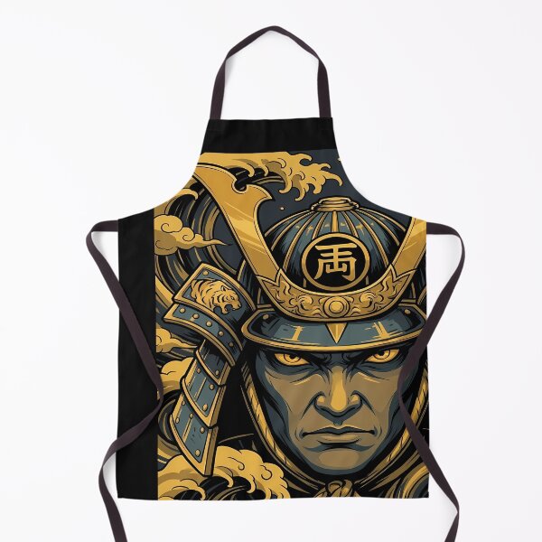 Item preview, Samurai Warrior with Helmet and Waves designed and sold by emmanuelsilve.