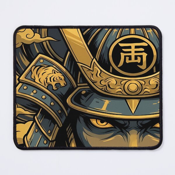Item preview, Samurai Warrior with Helmet and Waves designed and sold by emmanuelsilve.