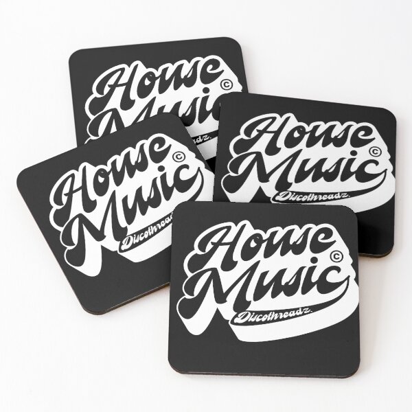 Item preview, HOUSE MUSIC  - Old School Vibey Logo (White) designed and sold by Discothreadz.