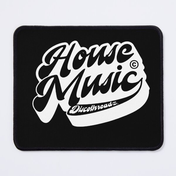 Item preview, HOUSE MUSIC - Old School Vibey Logo (White) designed and sold by Discothreadz.