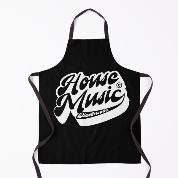 Item preview, HOUSE MUSIC - Old School Vibey Logo (White) designed and sold by Discothreadz.