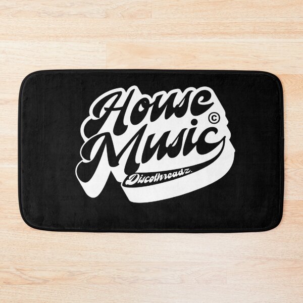 Item preview, HOUSE MUSIC  - Old School Vibey Logo (White) designed and sold by Discothreadz.