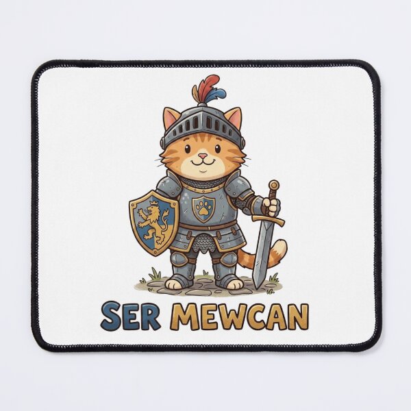 Item preview, A Knight of the Seven Kingdoms | Ser Mewcan | Cute Medieval Fantasy Kitty Warrior in Armor with Sword and Shield designed and sold by JSDC-Designs.