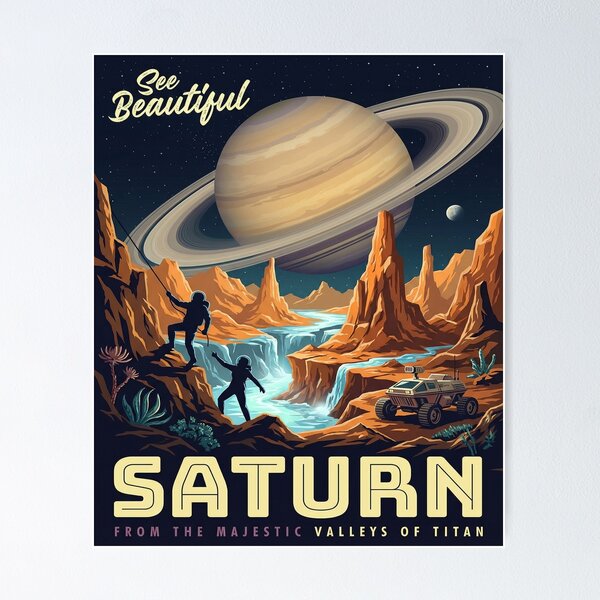 Item preview, Saturn from Titan's Majestic Valleys designed and sold by emmanuelsilve.