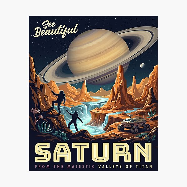 Item preview, Saturn from Titan's Majestic Valleys designed and sold by emmanuelsilve.