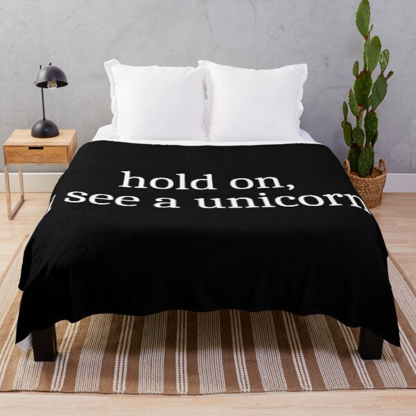 Item preview, Hold on, I see a unicorn designed and sold by Sleepy Cat Design.