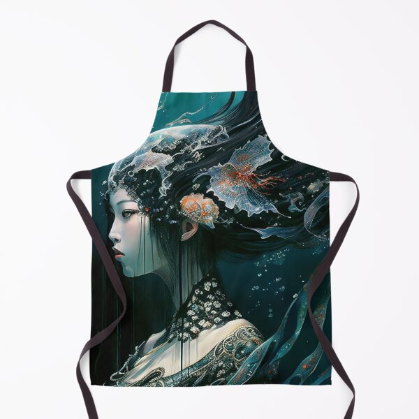 Item preview, Aquatic Feminine Being with Organic and Ornamental Style - Pictorial Art that Unites Underwater World and Ancestral Elegance designed and sold by Hipatye26.