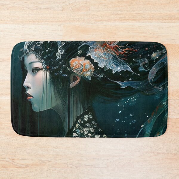 Item preview, Aquatic Feminine Being with Organic and Ornamental Style - Pictorial Art that Unites Underwater World and Ancestral Elegance designed and sold by Hipatye26.