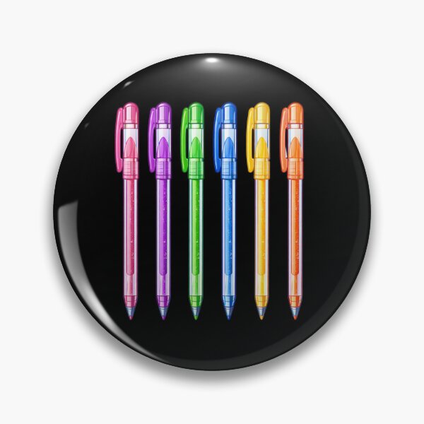 Item preview, 90s Glitter Gel Pens Illustration | Retro School Supplies Nostalgia designed and sold by SimplyJasper.