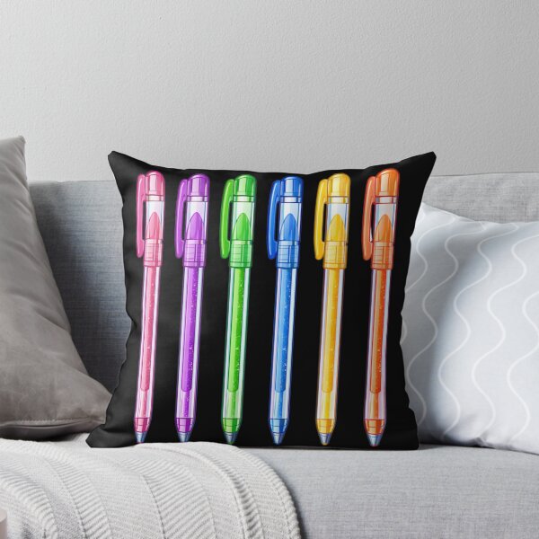 Item preview, 90s Glitter Gel Pens Illustration | Retro School Supplies Nostalgia designed and sold by SimplyJasper.