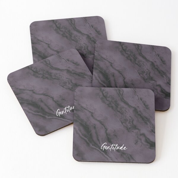 Item preview, Elegant Dark Purple Marble Gratitude   designed and sold by TackyTime.