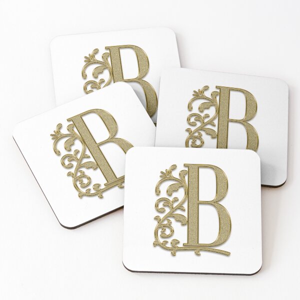 Item preview, Elegant Gold Floral Monogram Letter B – Luxury Alphabet Initial Design designed and sold by sifashion26.