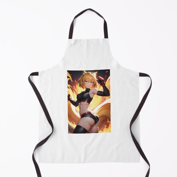 Item preview, Fiery Kitsune Warrior Shisato Sakime – Athletic Anime Fox Girl Art designed and sold by iloveanimechibi.