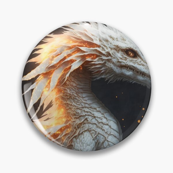 Item preview, Luminous White-Skinned Dragon - Fantasy Art with Realistic and Magical Style designed and sold by Hipatye26.
