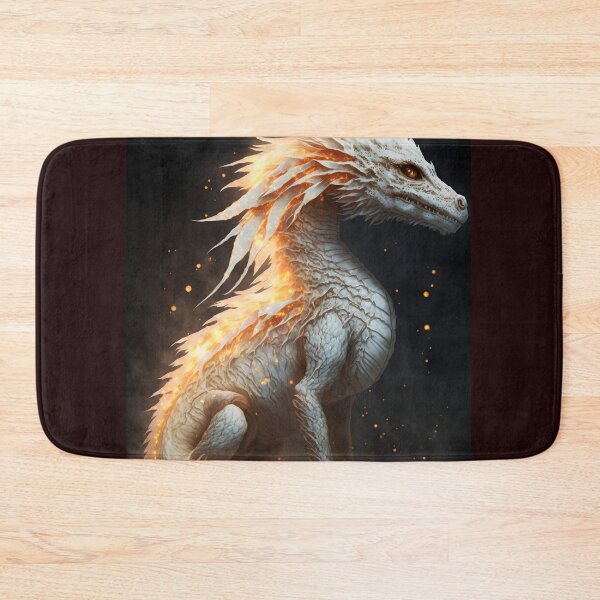 Item preview, Luminous White-Skinned Dragon - Fantasy Art with Realistic and Magical Style designed and sold by Hipatye26.