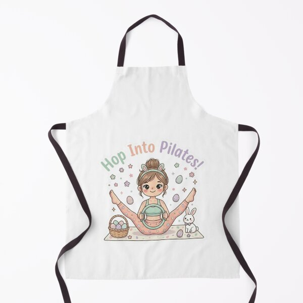 Item preview, Cute Easter Pilates Girl | “Hop Into Pilates” Kawaii Bunny Fitness Design | Funny Spring Workout Illustration designed and sold by TeeUp2.