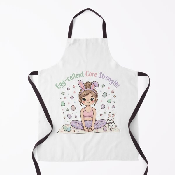 Item preview, Cute Easter Pilates Girl | “Egg-cellent Core Strength” Kawaii Bunny Workout Design | Funny Spring Fitness Illustration designed and sold by TeeUp2.