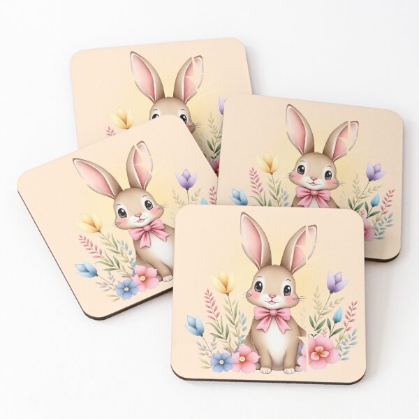 Item preview, Cute Bunny Easter Blessings - Colorful Spring Holiday Art designed and sold by PriyaMagic.
