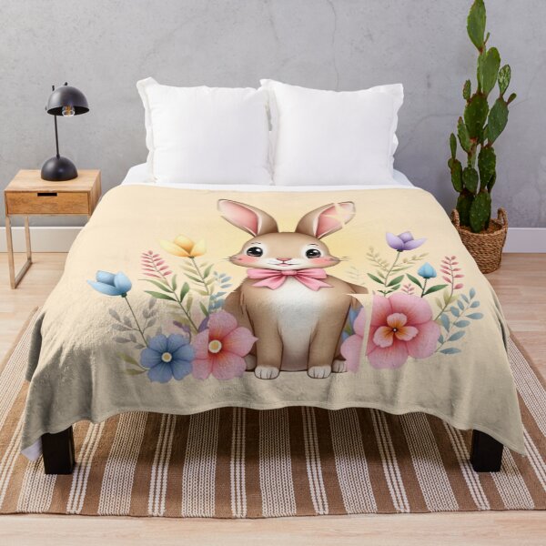 Item preview, Cute Bunny Easter Blessings - Colorful Spring Holiday Art designed and sold by PriyaMagic.