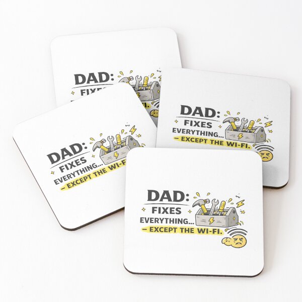 Item preview, Dad Fixes Everything Except the WiFi – Funny Dad Repair Design designed and sold by Aura.Creative.