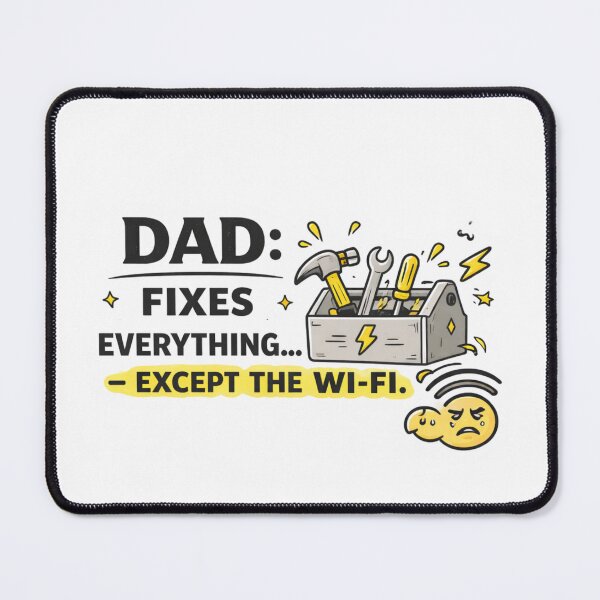 Item preview, Dad Fixes Everything Except the WiFi – Funny Dad Repair Design designed and sold by Aura.Creative.