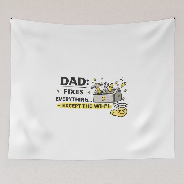 Item preview, Dad Fixes Everything Except the WiFi – Funny Dad Repair Design designed and sold by Aura.Creative.