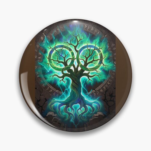 Item preview, Wildwarden Arboreal Sigil Emblem Glowing Fantasy Art designed and sold by Falconwolf.