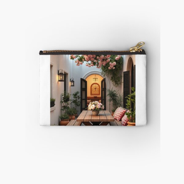 Item preview, Romantic Mediterranean Courtyard with Rose Pergola designed and sold by Vida e Arte.