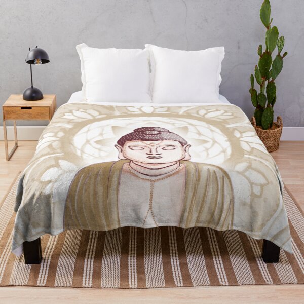 Item preview, Buddha Padma Watercolor - Coral Wine Fawn - Fawn Halo designed and sold by Irene Estelle.