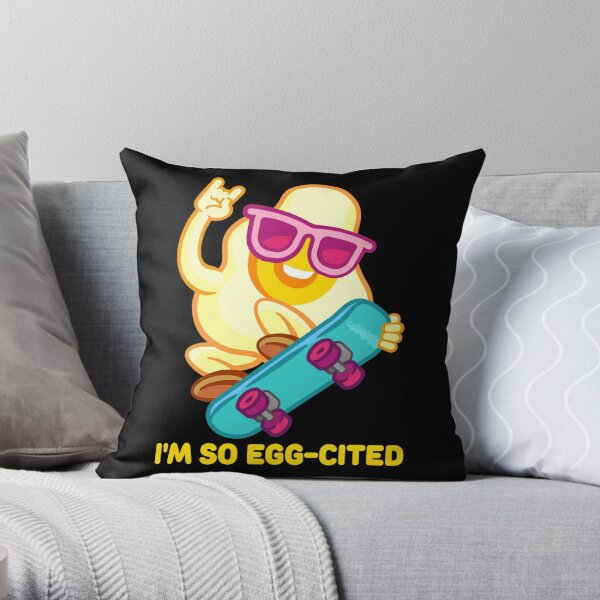 I'm So Egg-cited  Throw Pillow