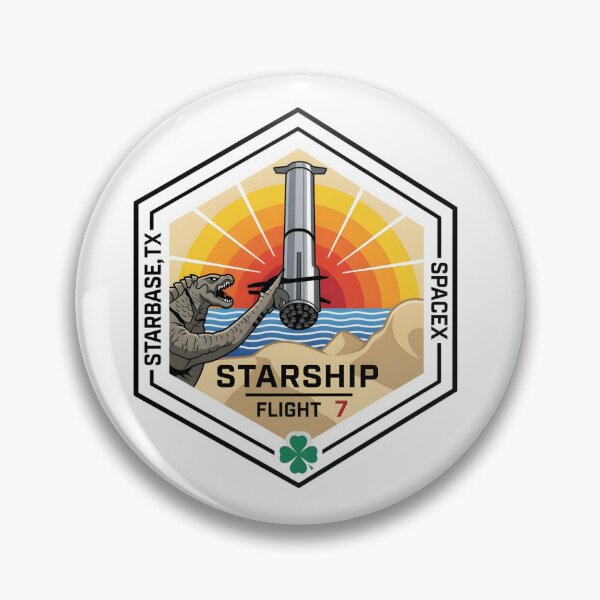 Item preview, SpaceX Starship Flight 7 Mission Patch: Mechazilla & Starbase designed and sold by CharlieDesings.