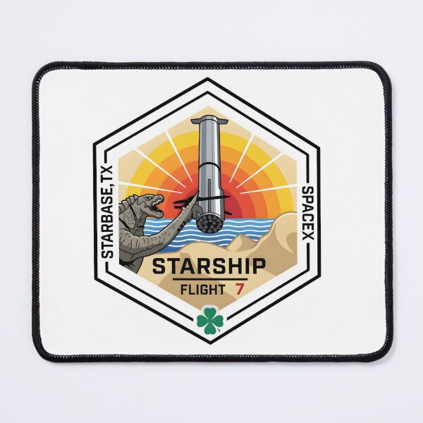 Item preview, SpaceX Starship Flight 7 Mission Patch: Mechazilla & Starbase designed and sold by CharlieDesings.