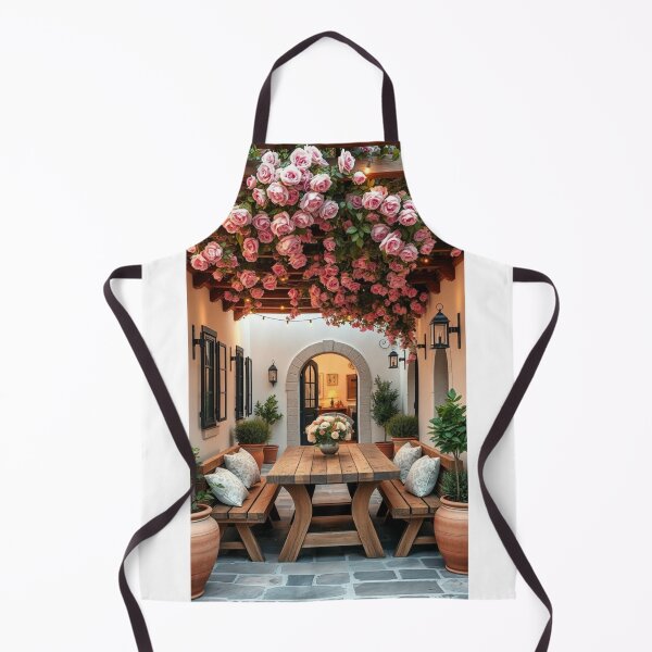 Item preview, Dreamy Mediterranean Courtyard with Rose Pergola designed and sold by Jade Ado.