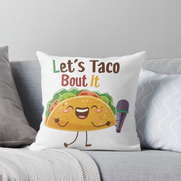 Item preview, Let’s Taco Bout It – Funny Taco Cartoon Food Pun Illustration designed and sold by sifashion26.