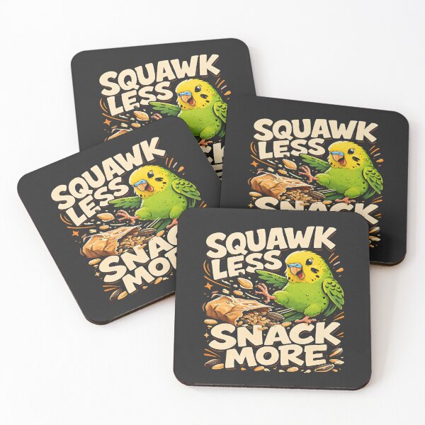 Item preview, Squawk Less Snack More Parrot Lover Humor designed and sold by FreshVibe Prints.