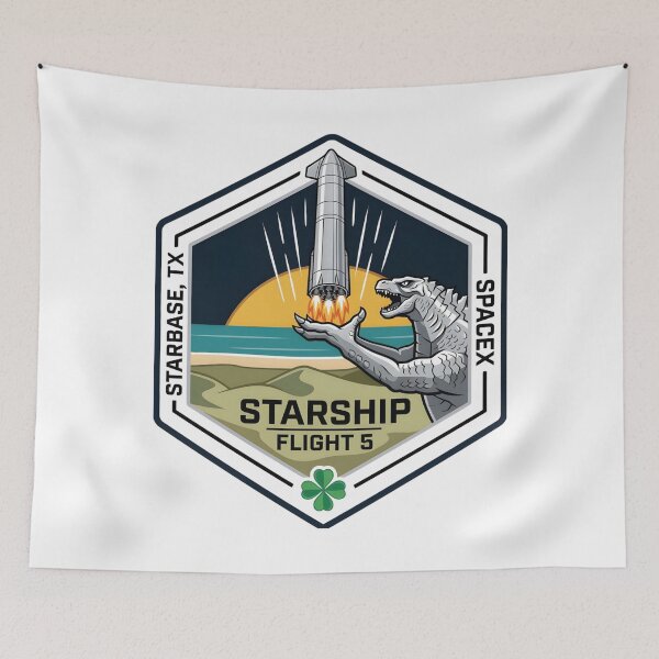 Item preview, SpaceX Starship Flight 5: Mechazilla Mission Patch Concept designed and sold by CharlieDesings.