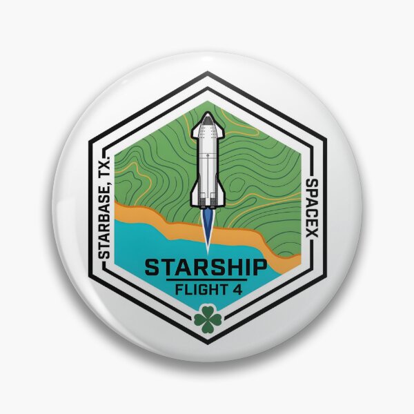 Item preview, SpaceX Starship Flight 4 Mission Patch Illustration designed and sold by CharlieDesings.